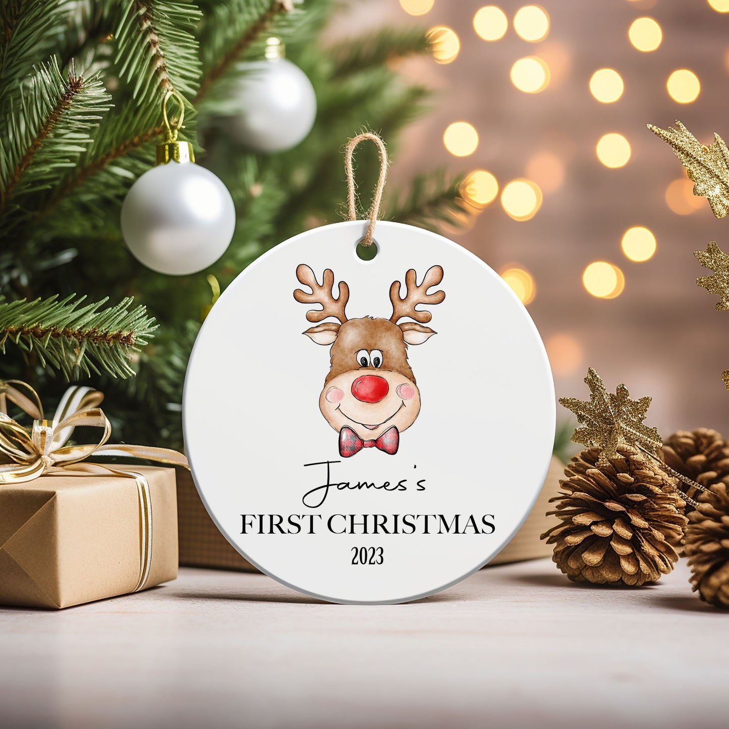 Personalised Christmas Bauble - Design 5