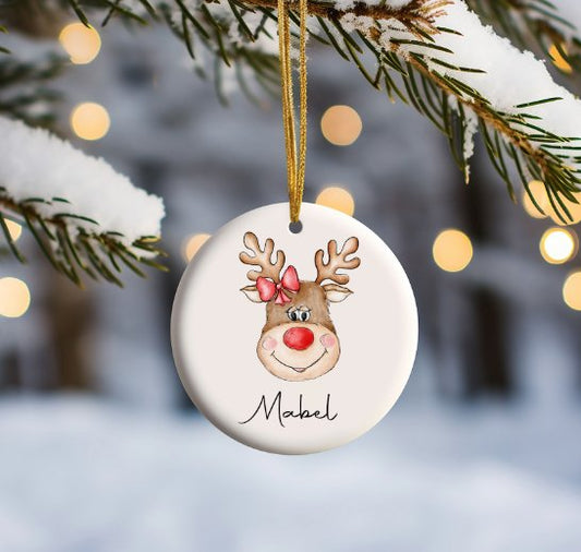 Personalised Christmas Bauble - Design 6 Name Only
