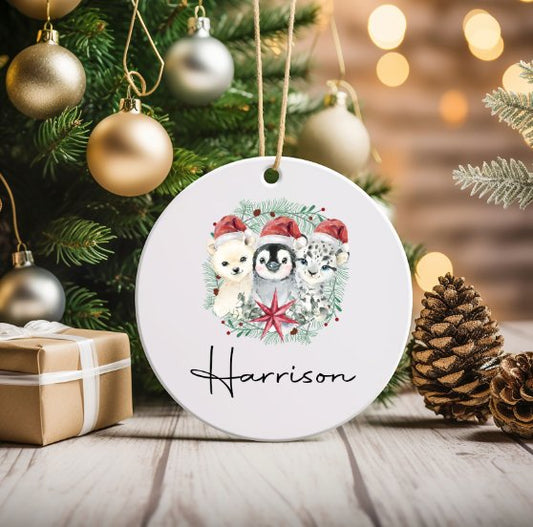 Personalised Christmas Bauble - Design 7 Name Only