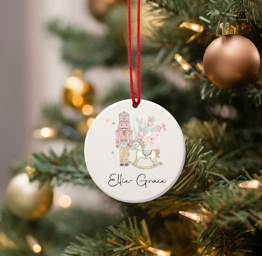 Personalised Christmas Bauble - Design 9 Name Only