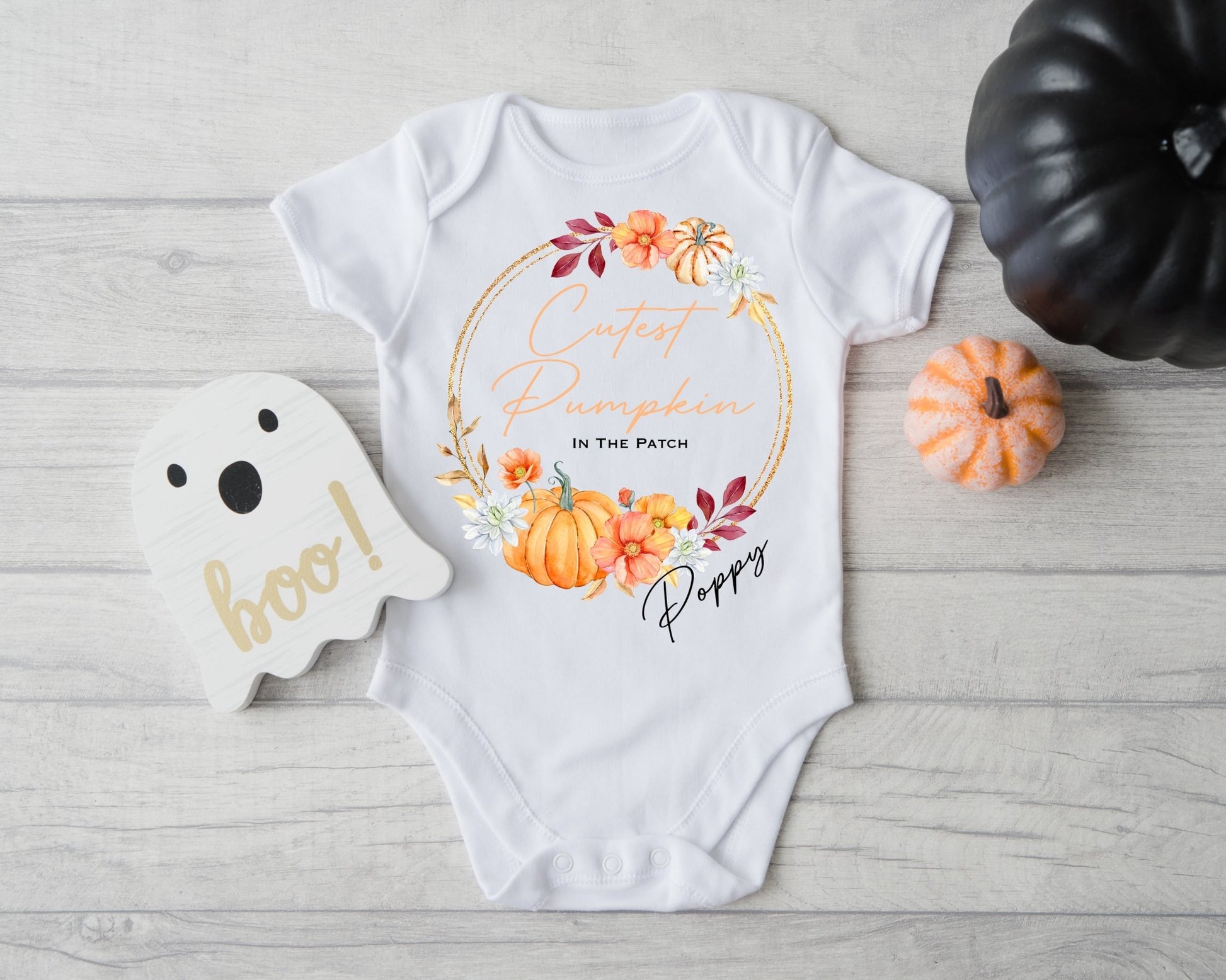 Personalised Halloween Vest - Cutest Pumpkin round design