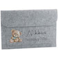 Pregnancy notes folder personalised - blue teddybear design