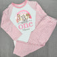 Rainbow When I Wake Up Personalised pink stripe Birthday Pyjamas Pjs