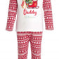 Red Rabbit & Sleigh Personalised Red Christmas Print Pyjamas