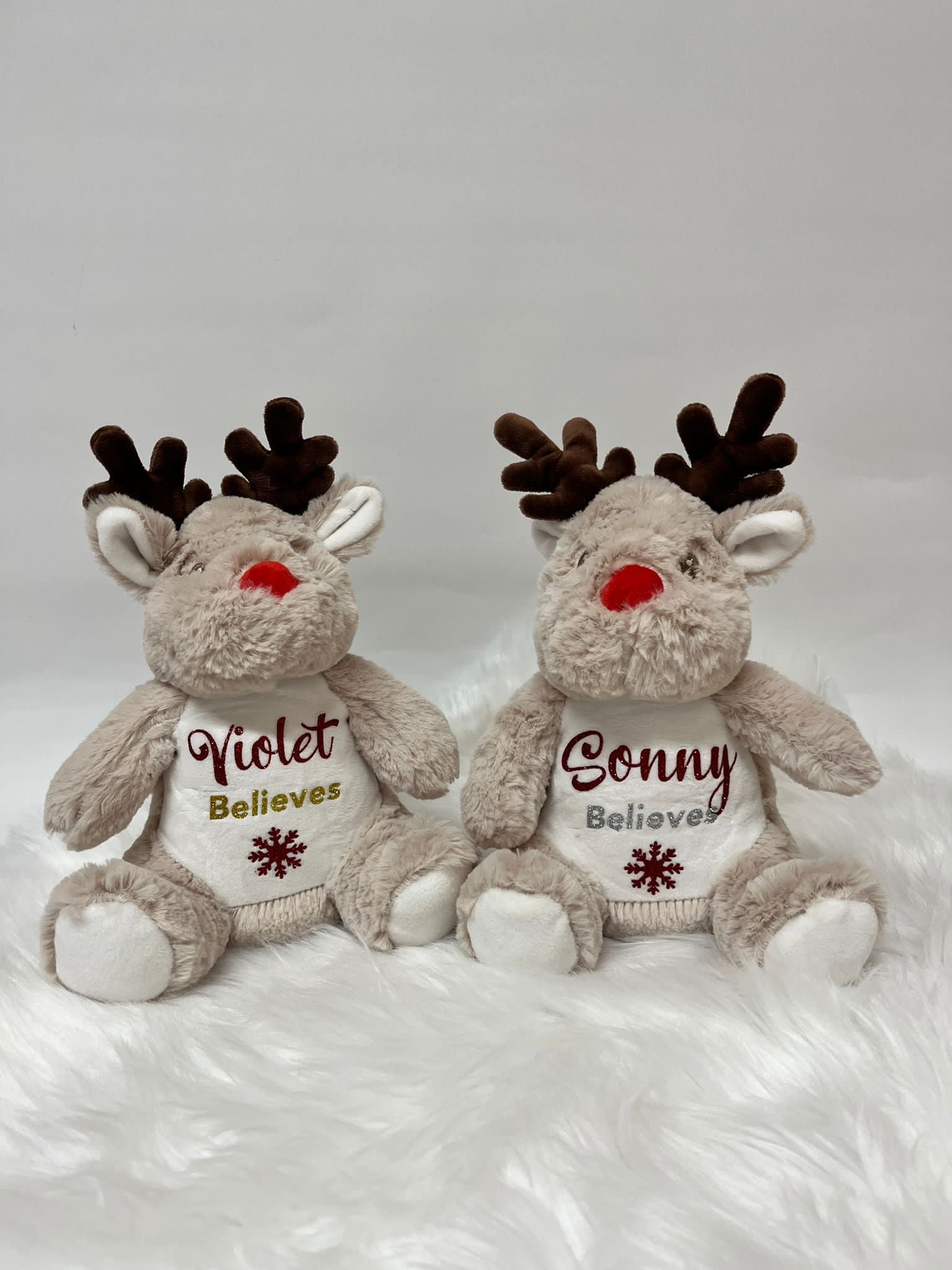 Reindeer mini personalised teddy