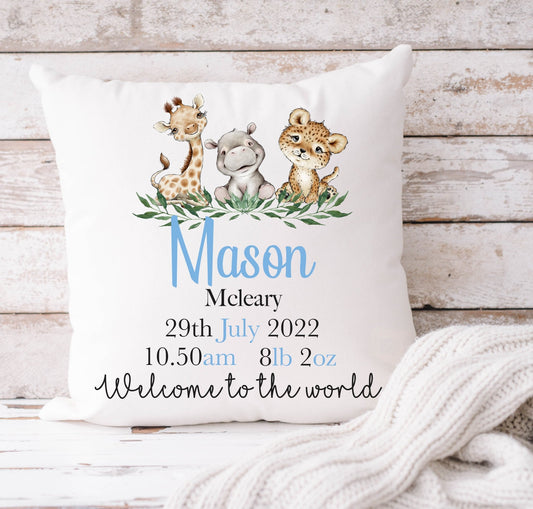 Safari Cushion 40x40cm - Boys