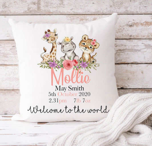 Safari Cushion 40x40cm - Girls