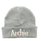 Sage Green Personalised Childrens Beanie Hat