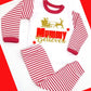 Sleigh Believes Personalised Adults Red Stripe Pyjamas