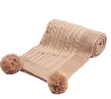 Soho Elegance Baby Blanket Coffee