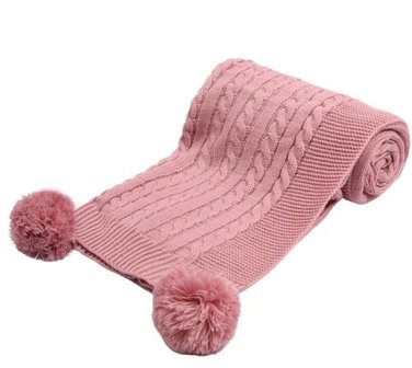 Soho Elegance Baby Blanket Dusky Pink