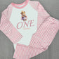 Ted & Crown When I Wake Up Personalised pink stripe Birthday Pyjamas Pjs
