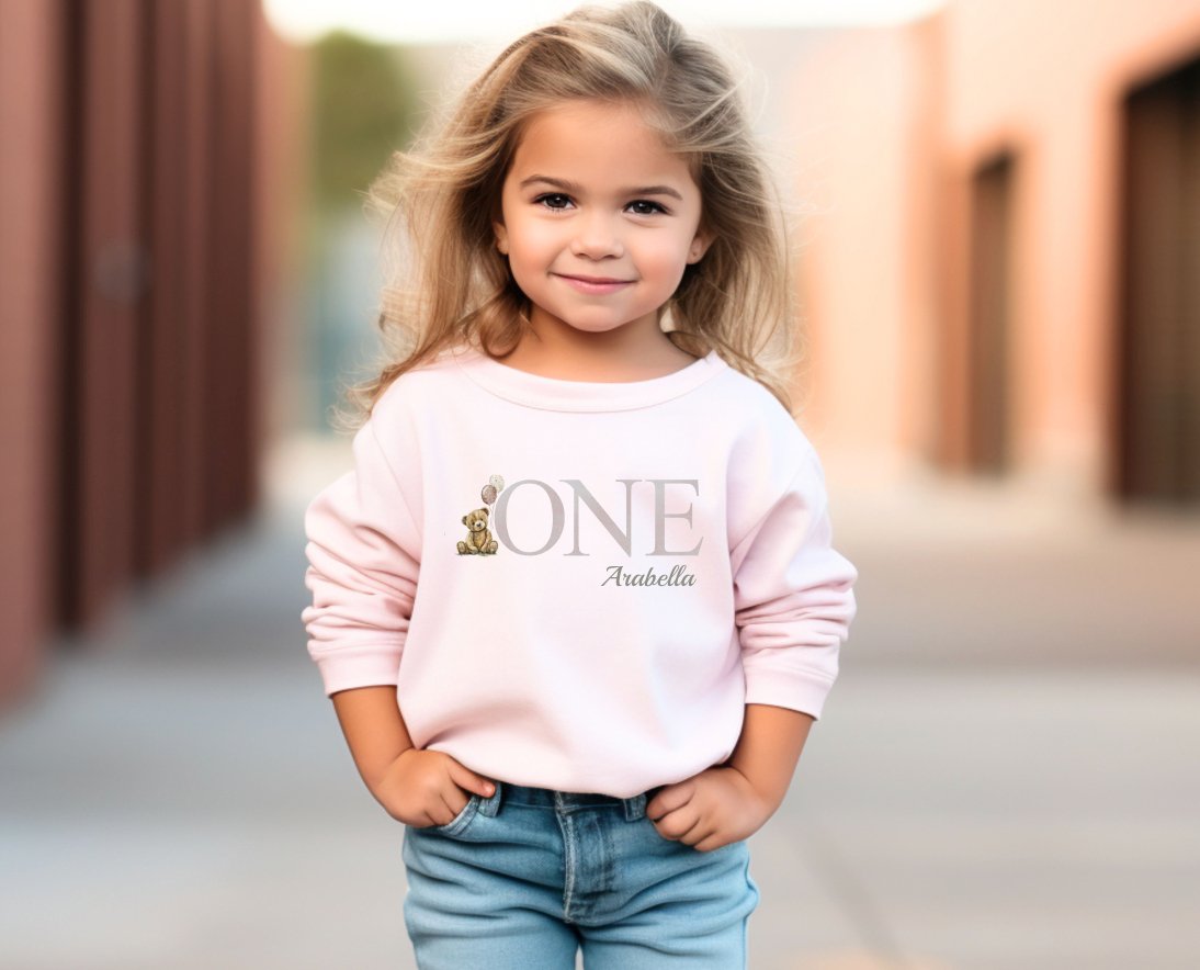 Teddybear design Personalised Birthday Jumper - Various Colours