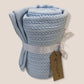 The Hampton Baby Cellular Blanket Blue