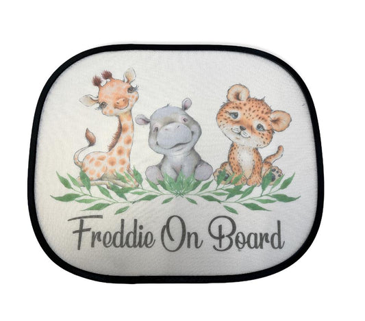 Trio Safari design car sun shade - boys design