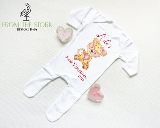 Valentines Lion Sleepsuit