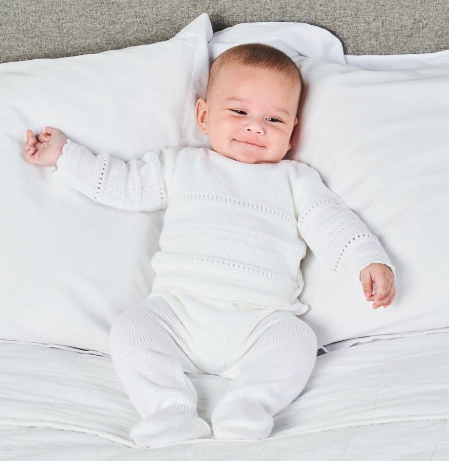 White Knitted 2 piece set