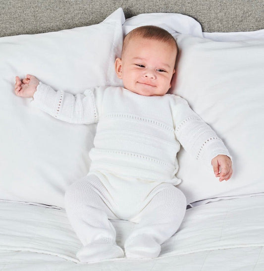 White Knitted 2 piece set