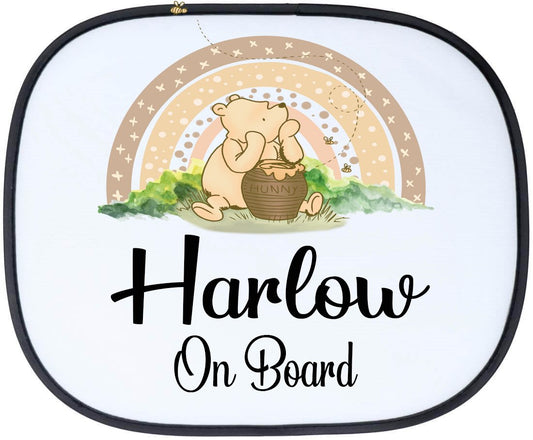 Winnie The Pooh Personalised Car Sun Shade