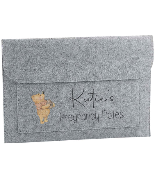 Winnie the pooh personalised Pregnancy notes folder