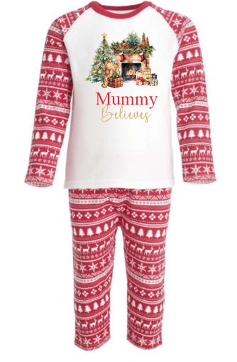 Winnie the Pooh Personalised Red Christmas Print Pyjamas